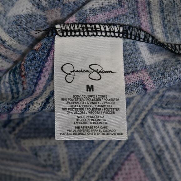 Jessica Simpson Womens M Jayne Aztec Print Tie Back Fit & Flare Dress - Picture 9 of 10